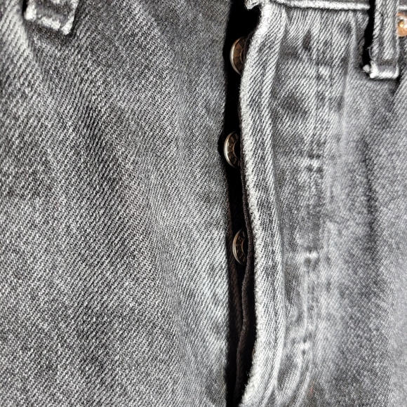 Agolde parker denim cut off jean shorts black size 25 - Picture 3 of 6